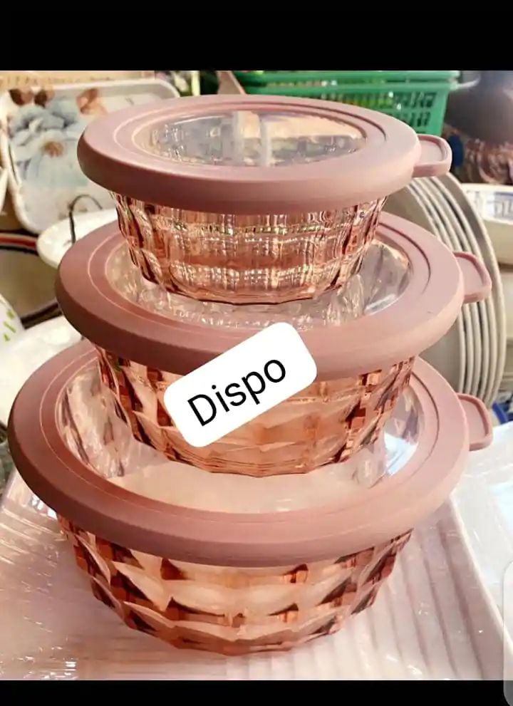 Assiette (3 pièces) - Couleurs Disponibles : Orange  - Pour Femme, Homme, Enfant-Ref : 18579