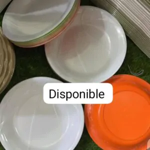 Plat cassable (Douzaine) - Couleurs Disponibles : Blanche, Orange  - Pour Femme, Homme, Enfant-Ref : 18585