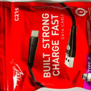 Câble type C - Couleurs Disponibles : Blanche, Noire  - Pour Femme, Homme, Enfant-Ref : 18629