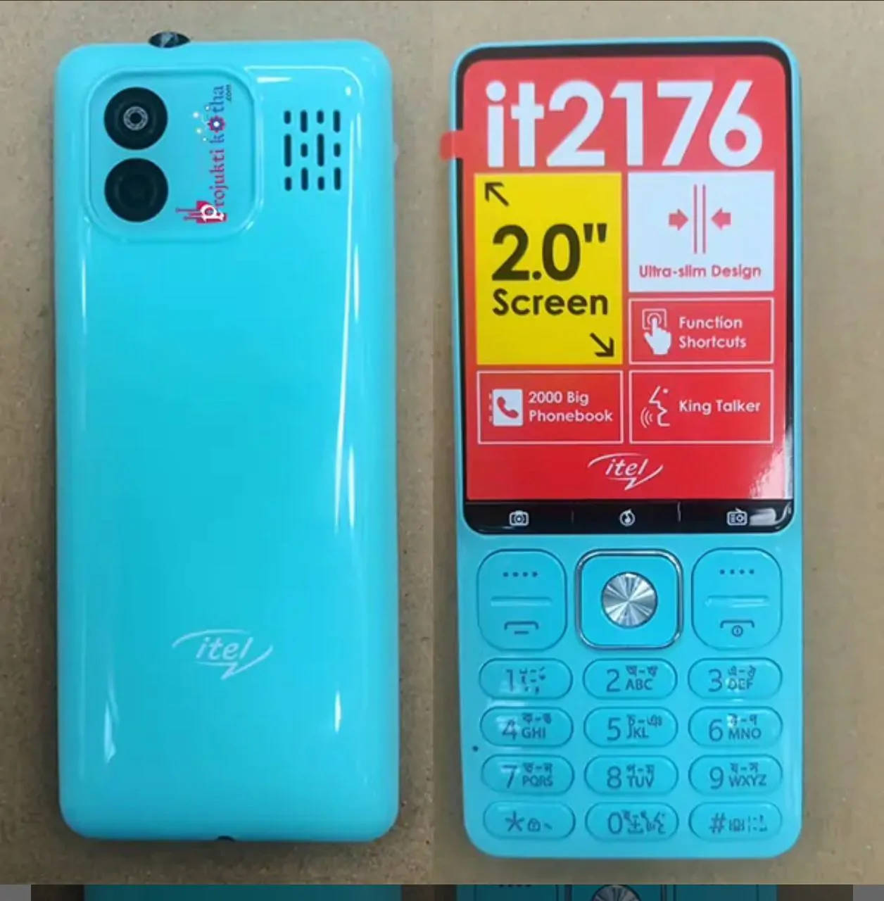 Téléphone portable - Couleurs Disponibles : Noire, Bleue  - Pour Femme, Homme, Enfant-Ref : 18637