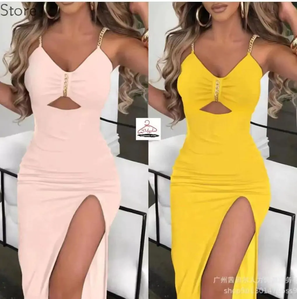 Robe femme - Couleurs Disponibles : Blanche, Noire, Rouge, Jaune  - Pour Femme-Ref : 18649