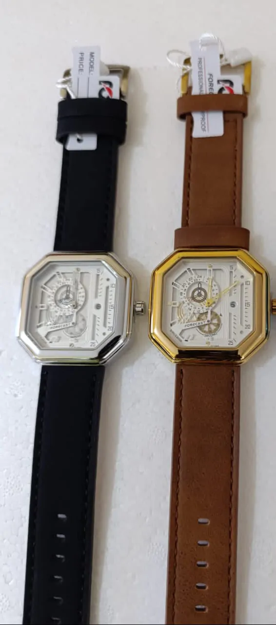 Montre - Couleurs Disponibles : Noire, Bleue, Marron  - Pour Femme, Homme-Ref : 19083 – Image 3