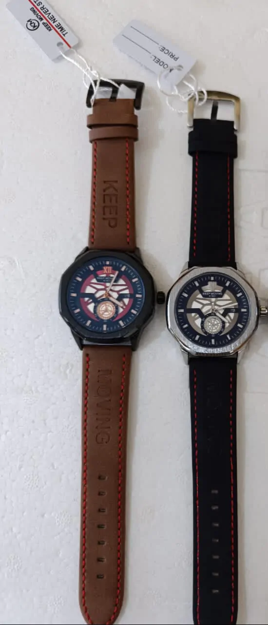 Montre - Couleurs Disponibles : Noire, Marron, Autres  - Pour Femme, Homme-Ref : 19098 – Image 2