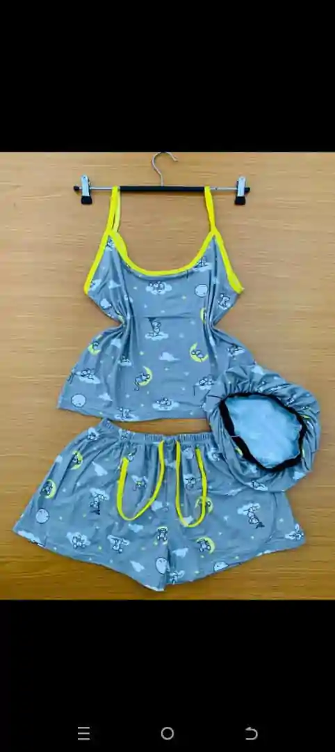 Nuisette - Couleurs Disponibles : Rouge, Bleue, Verte  - Pour Femme-Ref : 19401 – Image 4