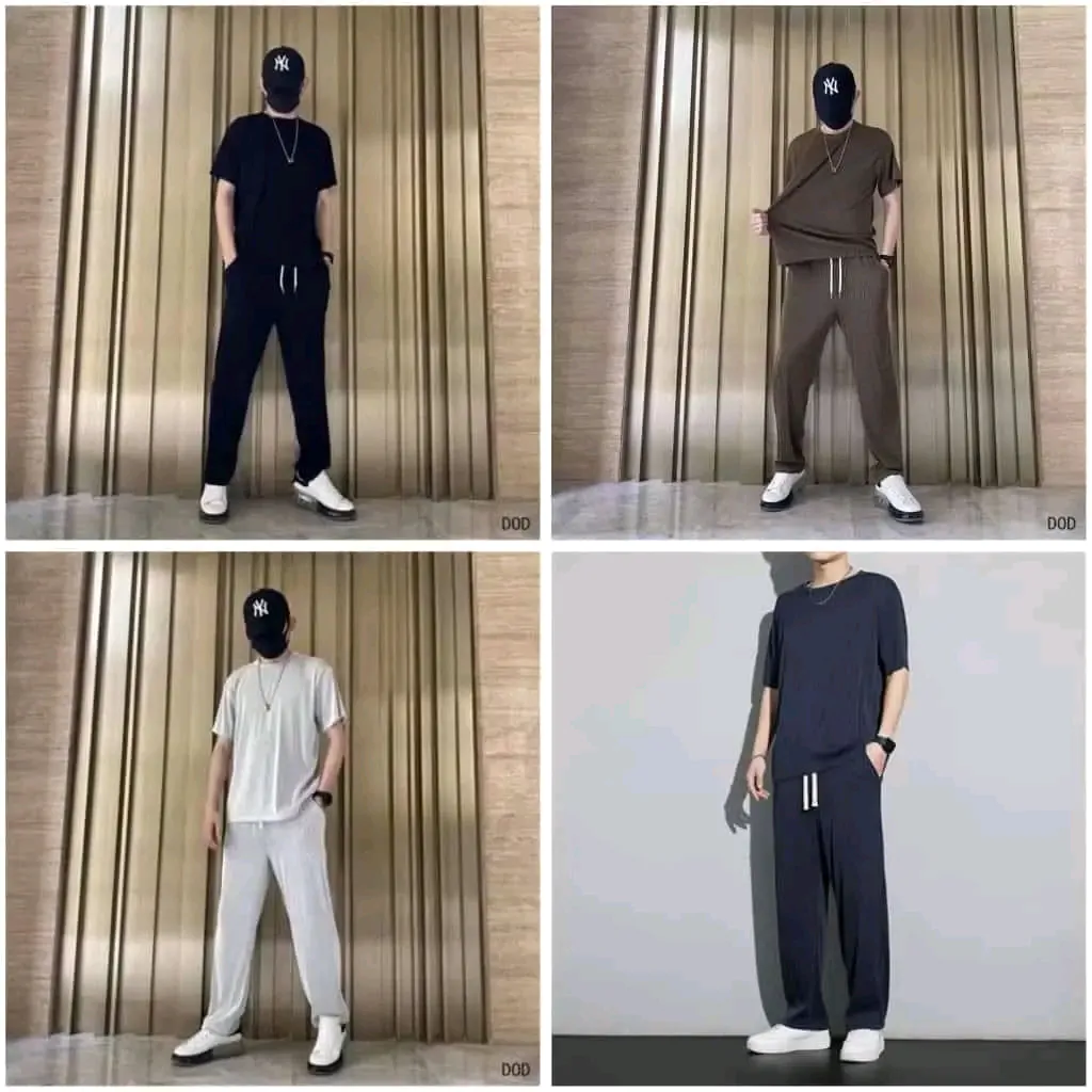 Ensemble disponible - Couleurs Disponibles : Blanche, Noire  - Pour Homme-Ref : 20939