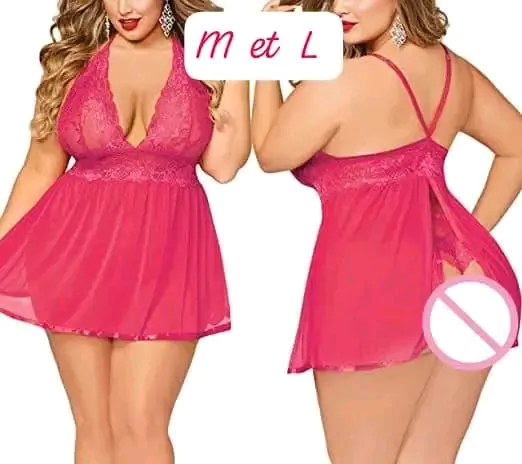 Nuisettes - Couleurs Disponibles : Blanche, Rose  - Pour Femme-Ref : 20979 – Image 2